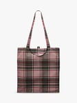 Radley Autumn Check Responsible Foldaway Shopper Bag, Racing Green/Multi