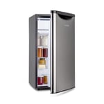 Refrigerator 90 L Fridge Freezer Freestanding 8L Chiller Zone Silver Retro