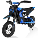 EVERCROSS TECH Moto Électrique pour Enfants 3-12 Ans 300W 25KM/H 3 Niveaux de Vitesse Pneu 12' Cadeau idéal Bleu - Neuf