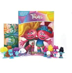 DreamWorks Trolls Band Together-Cake Toppers -10 Figurines + A book & A Playmat