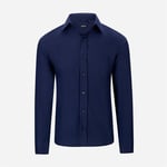 Long Sleeve Dress Shirt - Dark Blue Solid