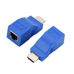 Le récepteur CAT5e CAT6 d'émetteur d'amplificateur de Signal de l'adaptateur RJ45 d'amplificateur de Prolongation de HDMI câble 1080p HDTV 30 mètres