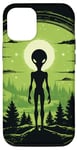 Coque pour iPhone 12/12 Pro Tête d'extraterrestre verte mignonne visage OVNI || Alien