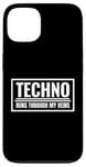 Coque pour iPhone 13 Techno Runs Through My Veins Music Festival Rave Outfit