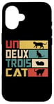 Coque pour iPhone 16 Un Deux Trois Cat - Jeu de mots français amusant, chat amusant