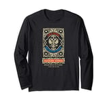 Russia Russian Vodka Drinking Gopnik Slav Moscow Vintage Long Sleeve T-Shirt