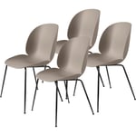 GUBI-Beetle Stol 4 Stk, Sort/ Beige