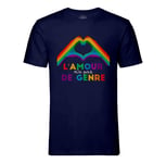 T-Shirt Homme Col Rond L'amour N'a Pas De Genre Lgbtq+ Gay Lesbien