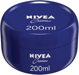 NIVEA Creme Pack of 3 x 200 ml Moisturising Skin Cream, Intensively Caring Face