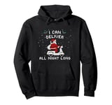 Funny Santa Deliver-All-Night-Long Pixel Gamers Delivery Man Pullover Hoodie