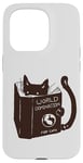 Coque pour iPhone 15 Pro World Domination pour chatons : Earth Ruler, lecture amusante sur un chat