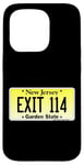 Coque pour iPhone 15 Pro Sortie 114 de plaque d'immatriculation New Jersey NJ GSP Parkway