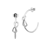 Bottega Boccadamo Earrings Infinity knot Hoops Silver