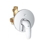 Mitigeur monocommande pour baignoire et douche 193 mm en laiton chromé Grohe New Eurostyle