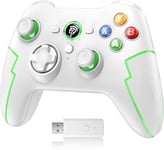 Manettes Pc Ps3 Sans Fil Rechargeable, 9013pro Manette Switch Pro Sans Fil Bluetooth, Manette Pc Pour Téléphones Android Ios, Android Tv Box Et Tesla, Blanc Vert