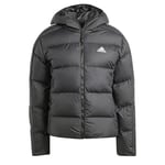 adidas Essentials Veste à capuche mi-longue 3 bandes pour femme, noir