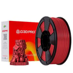 G3D PRO® Filament PLA SILK GLOSSY Rouge pour imprimante 3D, 1,75 mm, Bobine de 500g, Précision dimensionnelle ± 0.03mm