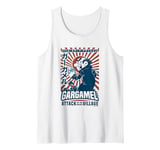 The Smurfs Gargamel's Attack Smurfs Village Kanji Retro Logo Tank Top