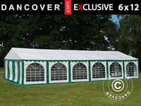 Partytelt Exclusive 6x12m PVC, Grønn/Hvit