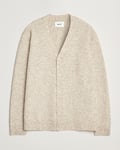 NN07 John Wool Knitted Cardigan White Peppar