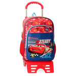 Disney Joumma Cars Lets Race Backpack School Backpack Polyester Bags and Compartments Wide Adjustable Shoulder Straps, red, Backpack 40 + Trolley