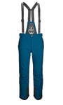 Killtec Larok 35244-000 Pantalon de Ski à Bretelles pour Homme avec bavette Amovible et Protection des Bords Bleu pétrole foncé Taille M