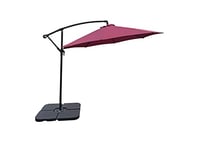 Relaxdays Pied de parasol, Porte parasol, manche 25-32 mm, Socle trépied,  jardin, terrasse, HxLxP 55 x 67 x 67 cm, blanc