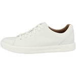 Clarks mens Un Costa Lace Sneakers, White Leather, 11 UK