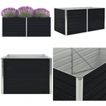 Jardinière 160 x 80 x 45 cm Acier galvanisé Anthracite - jardinière - jardinières - Home & Living - Anthracite