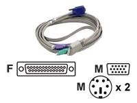 Hp - Tangentbords-/Video-/Muskabel - Db-25 (Hona) Till Ps/2, Hd-15 (Vga) (Hane) - 3.66 M