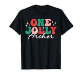 One Jolly Archer Christmas Groovy Retro Group Matching T-Shirt