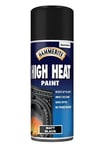 Hammerite High Heat Paint - Aerosol Spray Paint - 400ml - Matt Black