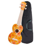 Ukulele Soprano Uke Guitare Hawai 12 Frettes 4 Cordes Nylon Housse Beachflower