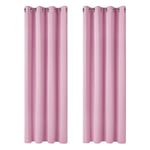 Deconovo Rideau Occultant Thermiques Anti Froid, Double Rideau Isolant Anti-Bruit, Économie d'Énergie, Idéal pour Chambre et Salon, 107x160 CM (Largeur x Hauteur), Rose, 2 Pièces