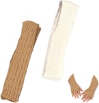 Mitaines Longues En Tricot Gants Thermiques D'Hiver Demi-Doigts Bras Tricot Mitaines Mitaines Longues D'Hiver Femme, Gants Mitaine D'Hiver Avec Trou de Pouce, 2 Paires Thermique Gants(Kaki,.[G1152]