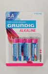 Batteri Grundig AA/LR6 4-P,Alkaliska 2100ma, 1,5V