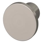 Bouton de meuble arrondi Dotz GoodHome effet nickel Ø3cm x H.2.4cm