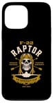 Coque pour iPhone 13 Pro Max F 22 Raptor avion avion crâne style vintage