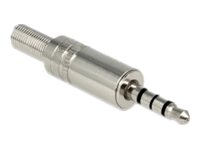 Delock Stereo Plug 3.5 Mm Stereo With Bend Protection - Audio-Kontakt - 4-Poligt Minijack Hane - Silver