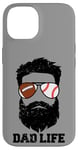 iPhone 14 Football Baseball Dad Messy Hair Beard Football Baseball Dad Case