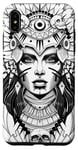 iPhone XS Max Aztec Warrior Queen Blackwork Tattoo Flash Case