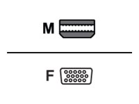 Asus - Bildskärmsadapter - Mini Displayport (Hane) Till Hd-15 (Vga) (Hona) - För Transformer Book Trio Tx201  Zenbook Ux301  Ux302  Zenbook Ux303  Zenbook Ux31  Ux32