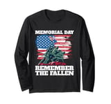 Memorial Day Remember the Fallen USA Flag Long Sleeve T-Shirt