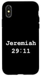 Coque pour iPhone X/XS Versets de la Sainte Bible sur la foi chrétienne, dactylographié Jérémie 29:11