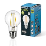 Integral Ampoule LED E27 GLS A60 Omni-filament Blanc Froid 4000K, 1055LM, 8.5W (équivalent à 75W) non dimmable - Paquet de 2 - Efficace en énergie, Pour les chambres, les couloirs et les salons