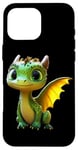 Coque pour iPhone 16 Pro Max Dragon Petit Bébé Vert Dragon Doux Dragons