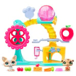 Bandai - Littlest Pet Shop - Coffret Fun Factory - Ensemble de Jeu Pet Shop avec 2 Animaux, décor et Accessoires - Coffret Jouet Animaux Mignons Chien et Hamster - Jouet Enfant 4 Ans et + - BF00519