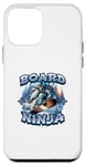 Coque pour iPhone 12 mini Planche Ninja Snowboard Ninja Snow Rider Snowboard