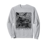 Banff, Alberta Canada Canadian Moose Mama and Baby Souvenir Sweatshirt