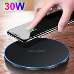 30W Fast Wireless Charger Charging Pad For iPhone 16 14 15 Pro Samsung S24 Ultra